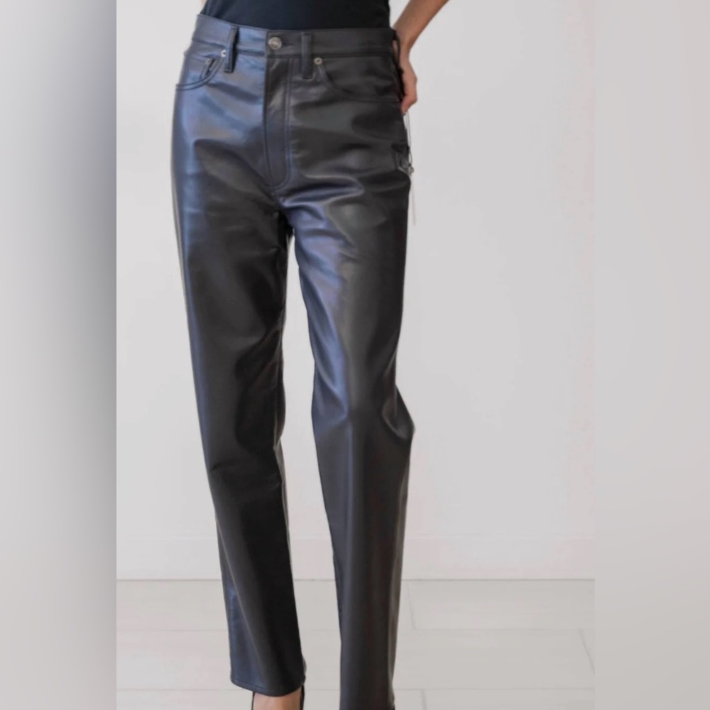 AGOLDE l 90s Recycled Leather Blend High Waist Pants l SIZE 23 l BNWT
